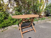 Gartentisch Teak 120cm Tisch Klapptisch Esstisch Garten Oval Kreis Ostholstein - Bad Schwartau Vorschau