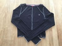 Schwarzes Langarmshirt, cropped, weiße Nähte, Tommy Jeans, S Niedersachsen - Melle Vorschau