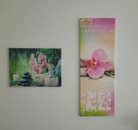 5 x Bilder Leinwand Orchideen Zen Relax Bambus Grün Pink Rosa Schleswig-Holstein - Glinde Vorschau
