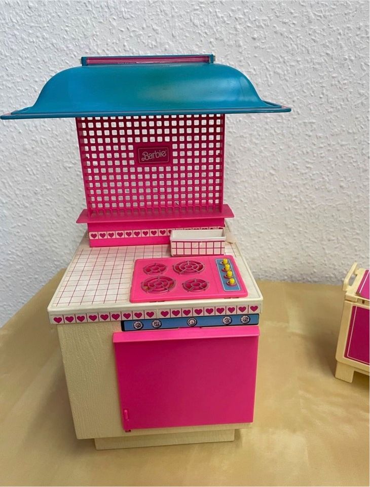 Barbie Küche mit Kühlschrank, Original, Retro in Erlenbach