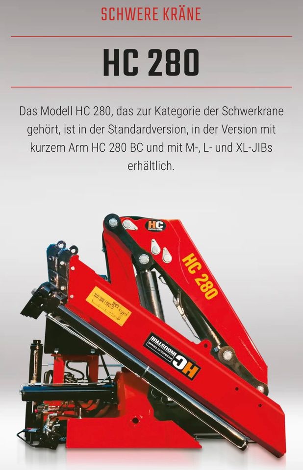 HC280 Kran, Kranaufbau, Schwerkranke, Kräne, Arbeitskörbe in Berlin