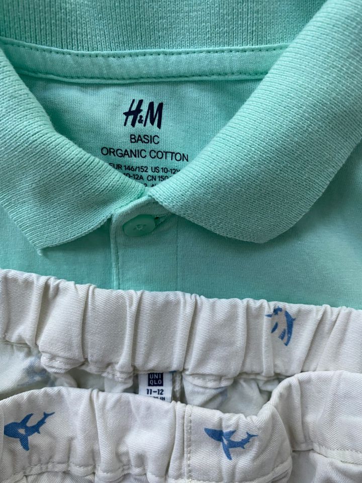 2 Teile ! Leichtes H&M Poloshirt Gr 146 152 / Uniqlo Shorts  Hai in Hürth