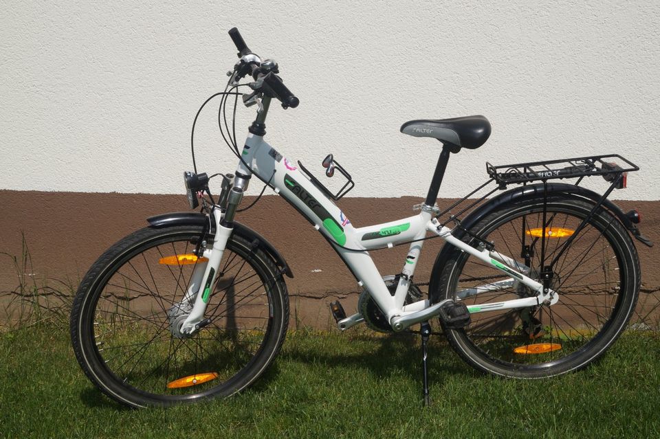 Kinderfahrrad  der Marke Falter Alu FX 421 Plus Y-ATB, weiß-grün in Seckach