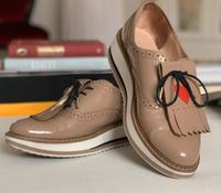 ZARA Schnursenkel Schuhe,Gr.39,beige/lack,fashion/weiße Sohle Obergiesing-Fasangarten - Obergiesing Vorschau
