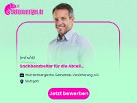 Sachbearbeiter (m/w/d) für die Abteilung Stuttgart - Stuttgart-Süd Vorschau