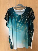 Shirt Gr. 46 ungetragen petrol-goldfarben bedruckt Baden-Württemberg - Fellbach Vorschau