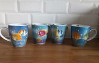 4 x Tassen Porzellan Kinder Vintage Fisch Kaffeetasse Fische bunt Nordrhein-Westfalen - Troisdorf Vorschau