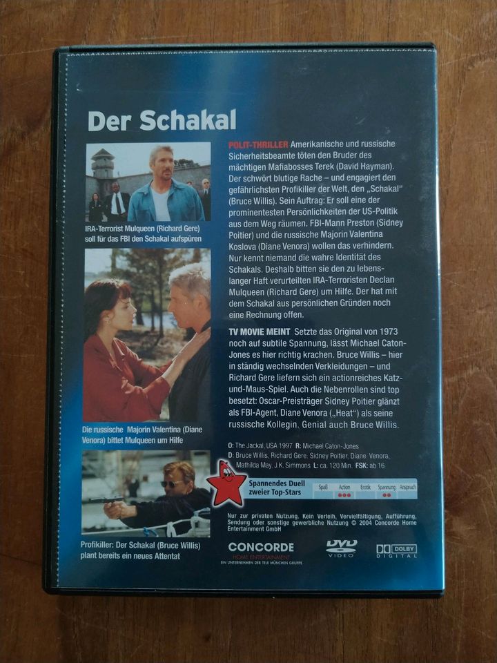 Der Schakal Richard Gere Bruce Willis DVD in Herne