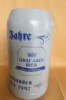 Alter 1 Liter Krug 25 Jahre Graf Arco Geisenhausen 1997 Bayern - Johanniskirchen Vorschau