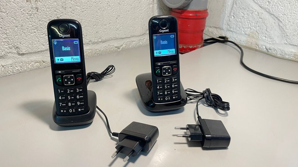 Siemens Gigaset AS690H 2x Mobilteil DECT Telefon Festnetz AS690 in Neukirchen-Vluyn