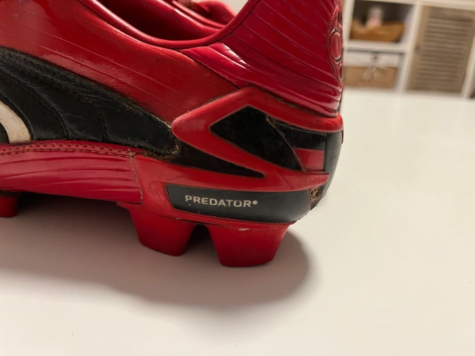 Fussballschuhe Adidas Predator 44 2/3 Fußballschuhe rot schwarz in Wanzleben