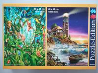 Puzzle , 2 x 1000 Teile , Leuchtturm , Dschungelszene Schleswig-Holstein - Neumünster Vorschau