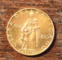 Vatikan Vaticano 100 Lire Gold 1953 - Papst Pius XII rar Auflage Am Ohmberg - Bischofferode Vorschau
