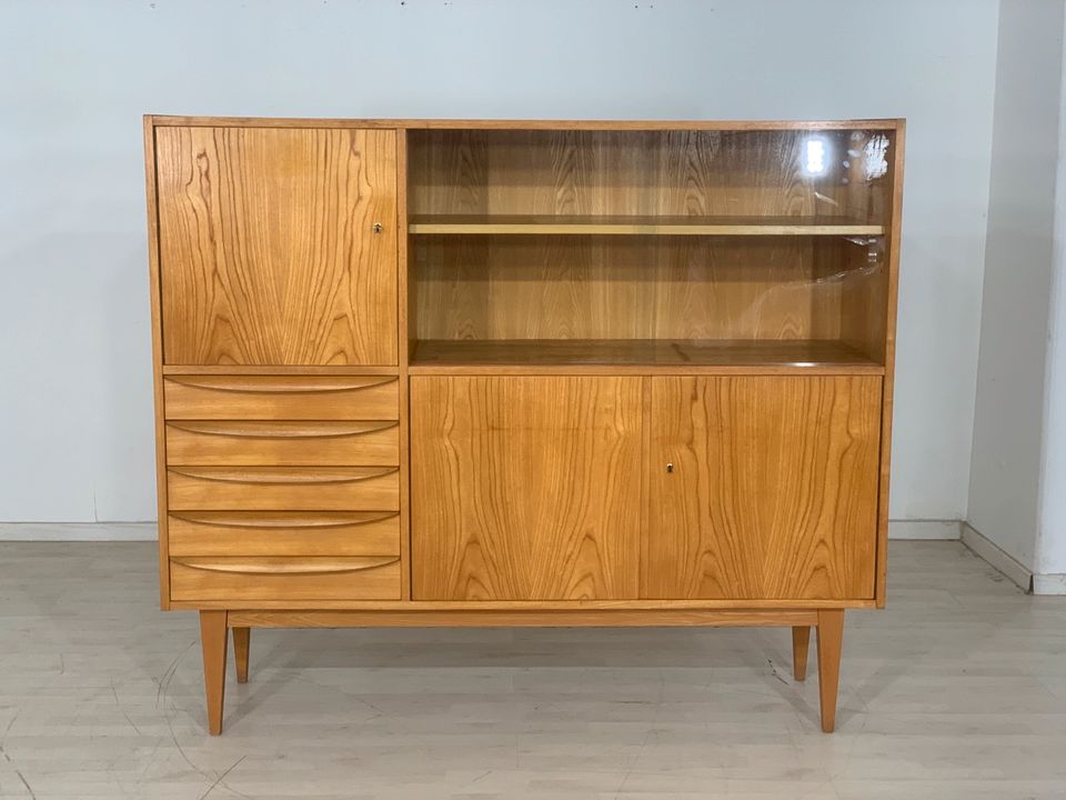 MID CENTURY HELLERAU HIGHBOARD SCHRANK WOHNZIMMERSCHRANK VINTAGE in Berlin