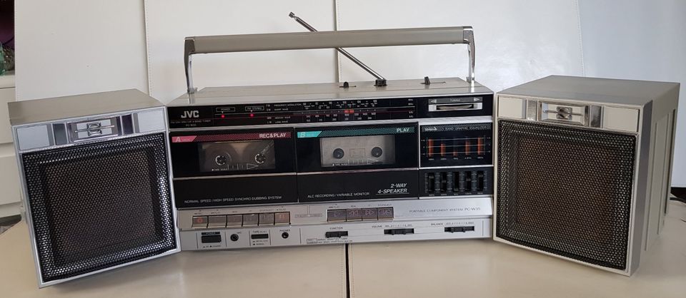 JVC PC-W35G Ghettoblaster Boombox Cassette Recorder Radiorecorder in Schwabach