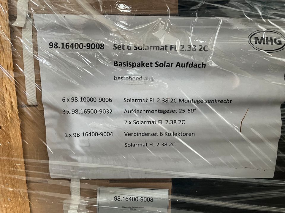 Solarthermie - MHG/MAN Set 6 Solarmat 2.38 2C plus Zubehör NEU! in Bad Endorf