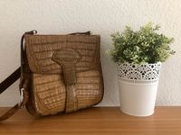 Vintage 70-er Schultertasche Leder beige Baden-Württemberg - Heidelberg Vorschau