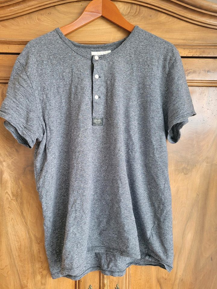 Polo Ralph Lauren Denim Shirt Half Zip Top M grau meliert in München