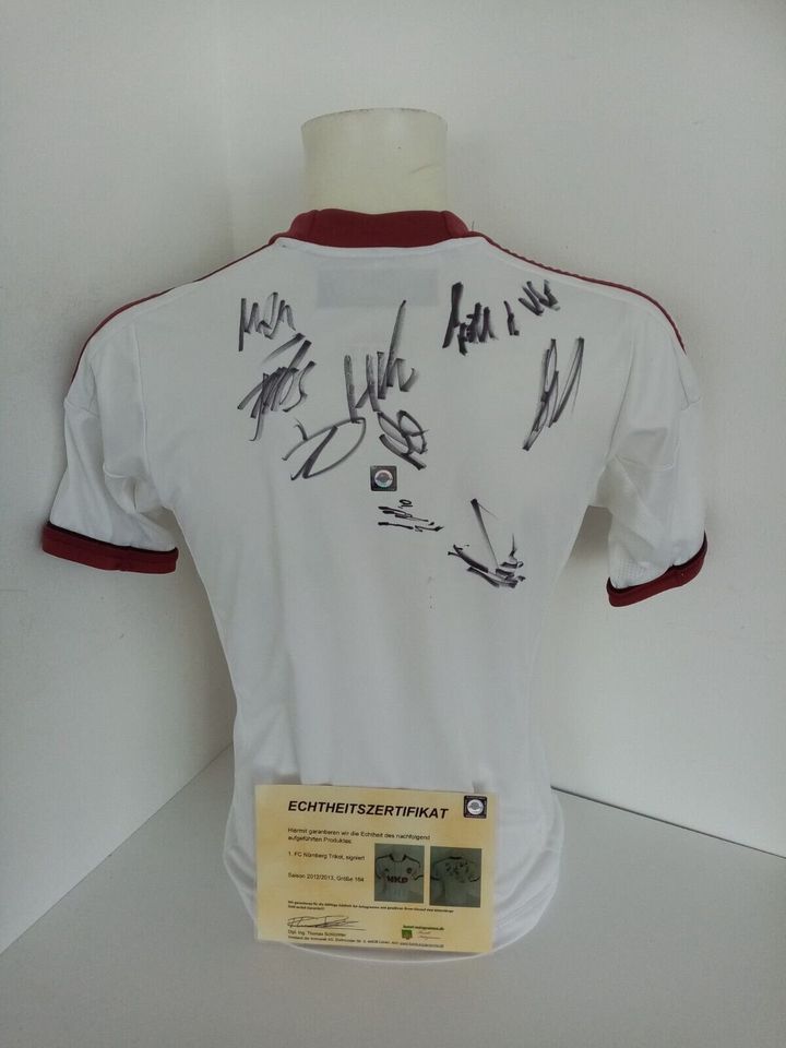 1. FC Nürnberg Trikot 12/13 signiert Fußball COA Adidas 164 in Lünen