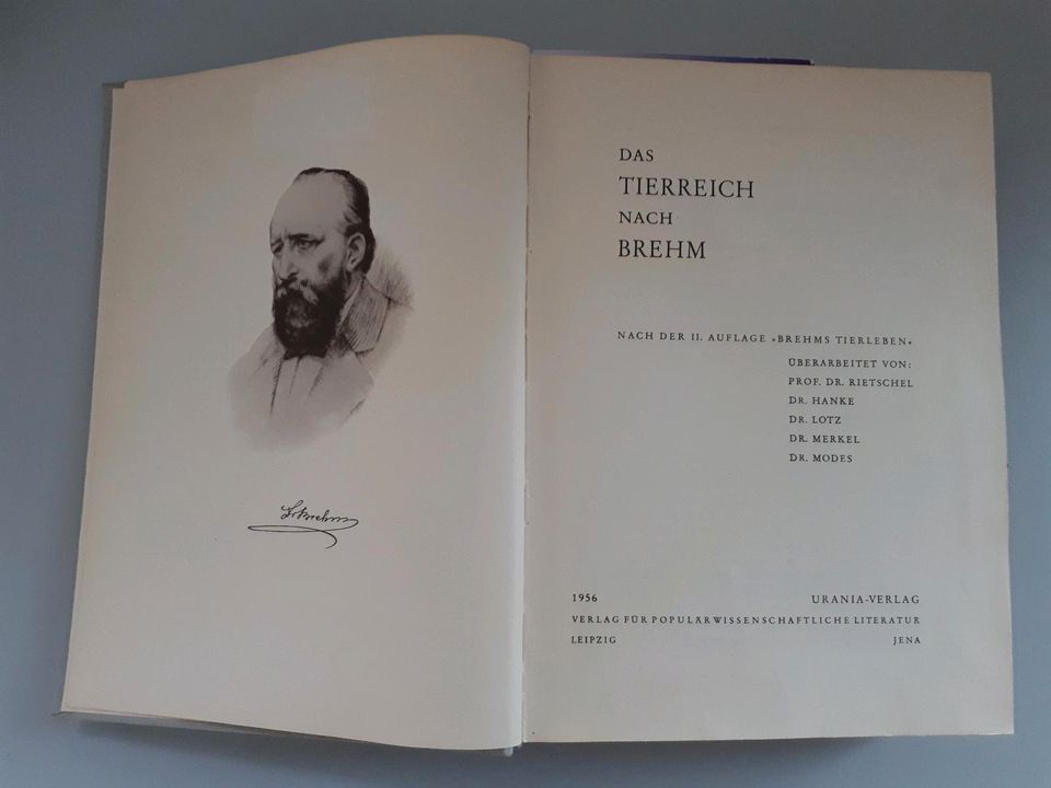 Das Tierreich nach Brehm - Buch DDR 1956 Ostalgie in Monzelfeld