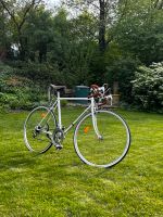 Vintage Rennrad - metallic weiß x Leder - Brooks Sattel - Fahrrad Niedersachsen - Edemissen Vorschau