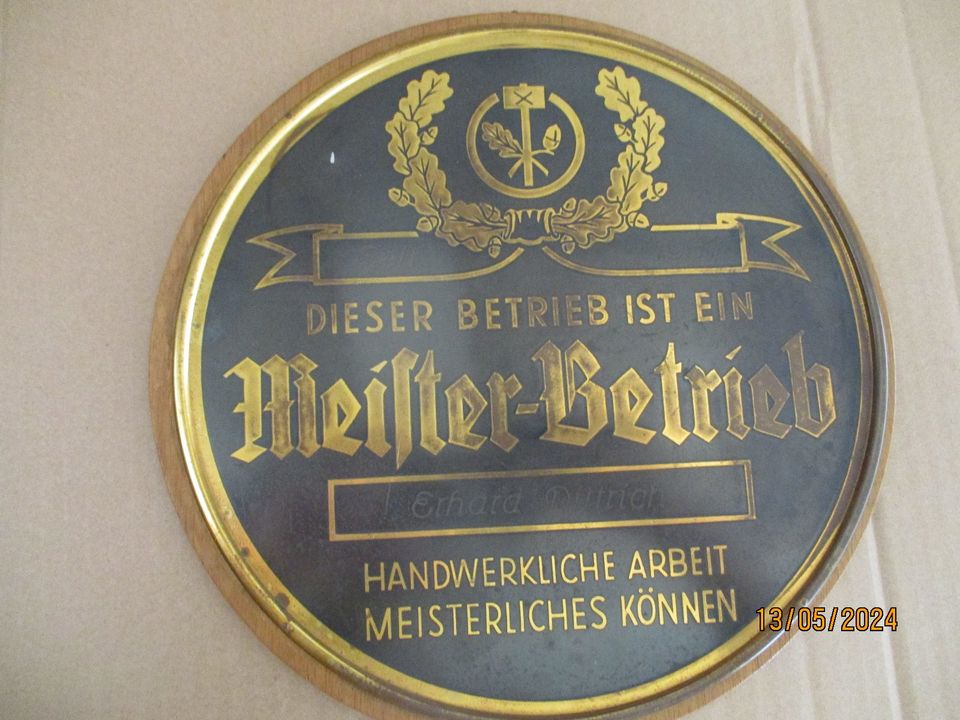 Meister- Betrieb Schild Blechschild in Kamp-Lintfort