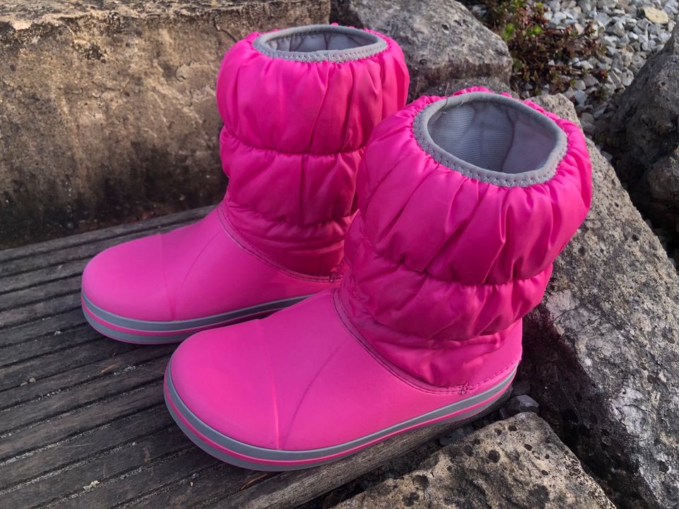 Crocs Mädchen Stiefel J4 Gr. 32/33 pink Boots Gummistiefel in Neustadt a.d.Donau