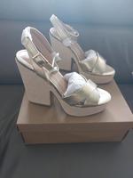 Steve Madden Jina Gold Leather Keilsandalen Thüringen - Pössneck Vorschau