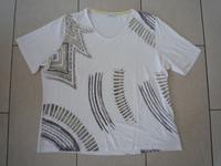 Shirt von Bonita in weiß mit Muster Gr. 52 Saarland - Homburg Vorschau