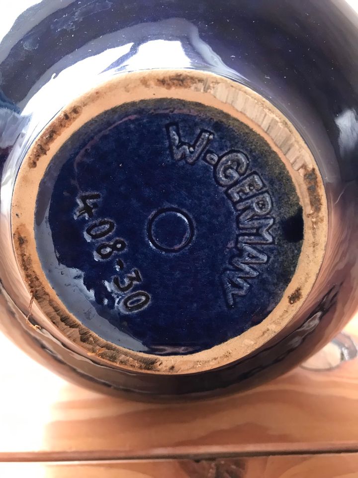 Lava Vase Vintage 60er70er Jahre blau in Hofbieber