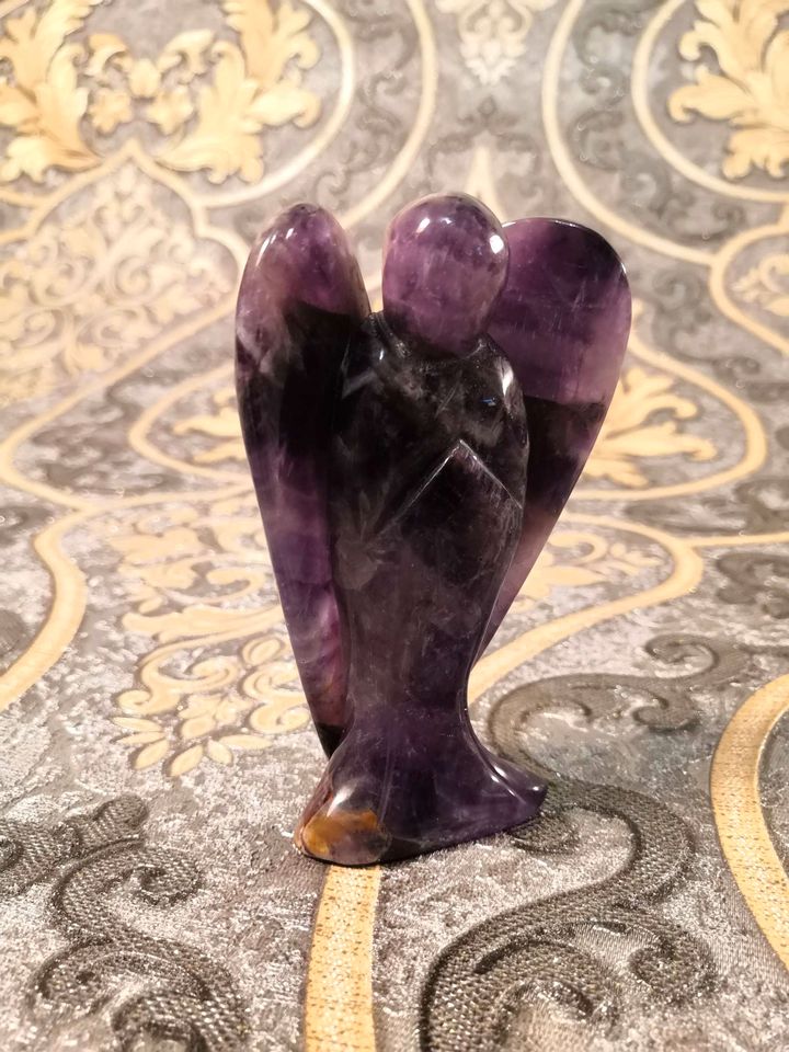 Engel Amethyst Skulptur Statue Edelstein Statuette Miniatur 388.1 in Koblenz