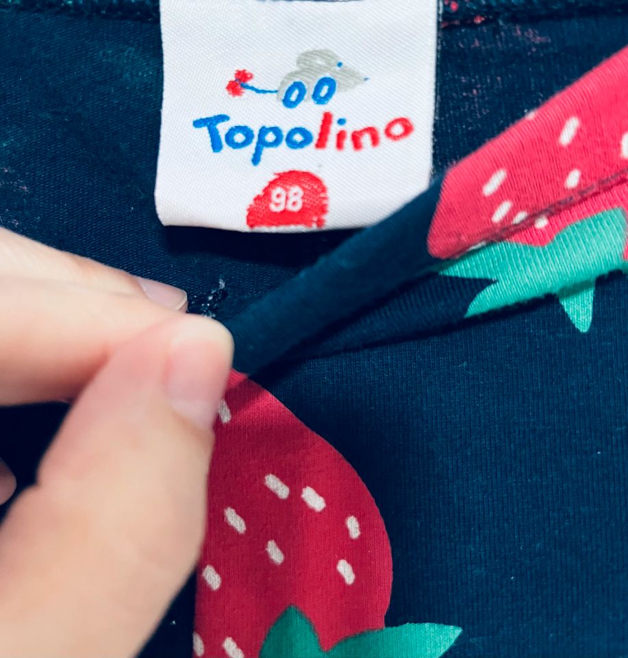 3/4 Leggings, blau, mit niedlichem Print, Größe 98, neu, Topolino in Nordholz