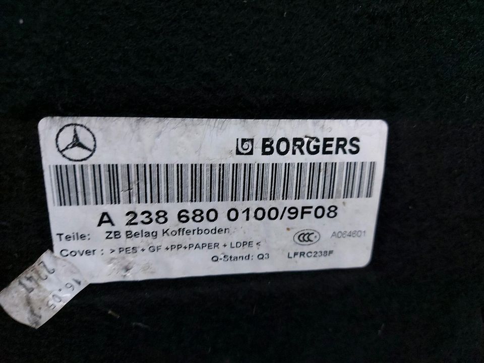 MERCEDES-BENZ W238 COUPE A2386800100 Kofferraum Abdeckung in Essen