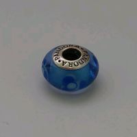 Pandora Charm Anhänger, 925 ALE, Silber, Glas, blaue Blume, Punk Schleswig-Holstein - Kiel Vorschau