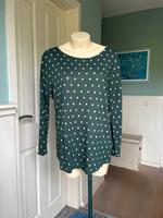 Boden Oberteil Langarmshirt Bluse mit Punkten grün Berlin - Charlottenburg Vorschau