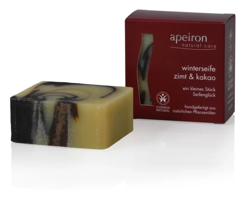 2* apeiron Winterseife 100g Bio-Kakao, Zimt- und Lavendelöl in Böhl-Iggelheim