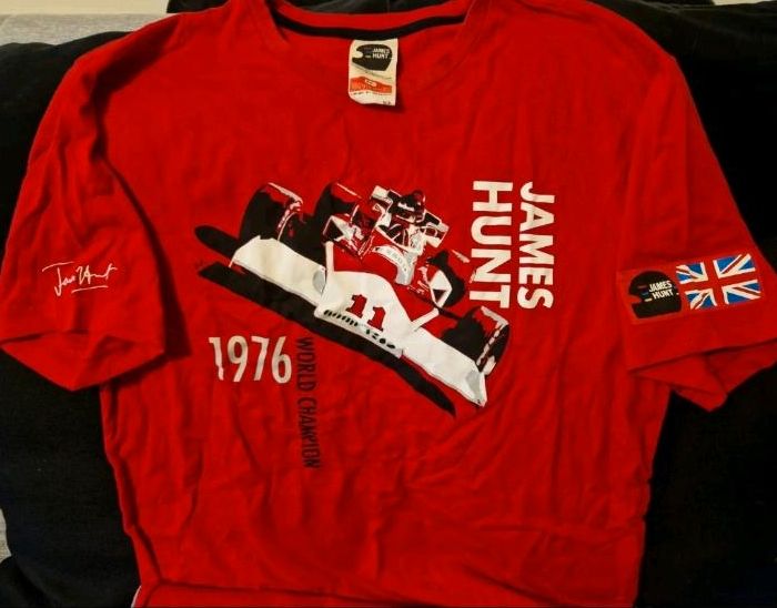 F1 Autogramm Autograph James Hunt SAMMLUNG (GRS'78) 1978 + TSHIRT in Burscheid