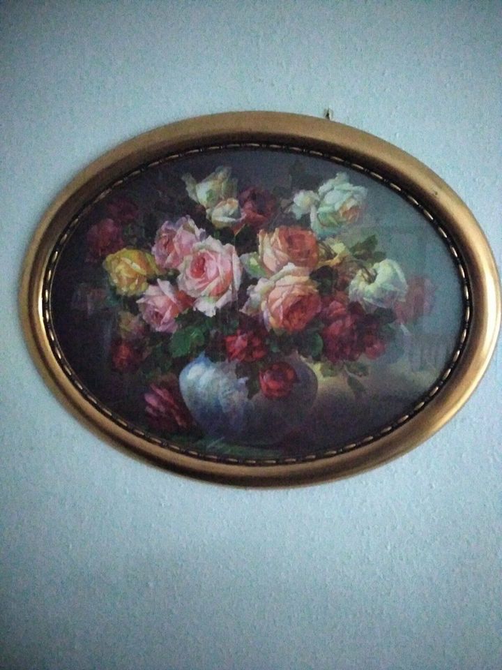 Bild Stilleben Blumenstrauß Rosen in Vase 67 x 52