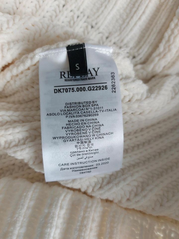 Neu+Etikett! Replay Strickpullover flauschig Creme creme wollweiß in Uedem