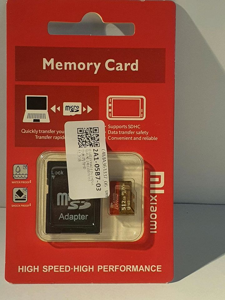 Micro SD 512gb Xiaomi Neu UNGEÖFFNET Speicherkarte in Recklinghausen