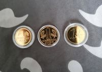 Münzen vergoldet 1 € 1 DDR Mark 1 DM Rheinland-Pfalz - Montabaur Vorschau