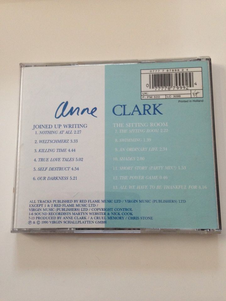 Anne Clark - Joined Up Writing / The Sitting Room (CD) in München