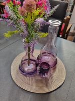 Vase Flasche Glas lila Lavendel Landhaus Retro Vintage purpur Sachsen-Anhalt - Halle Vorschau