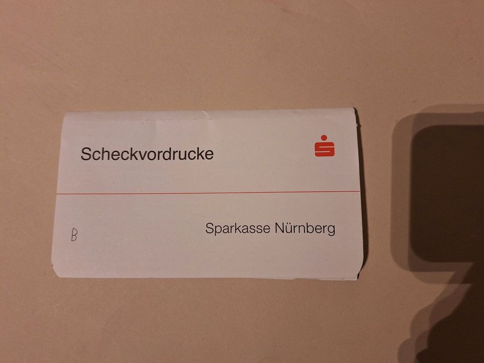 Scheckvordrucke Sparkasse Nürnberg - unbenutzt in Nürnberg (Mittelfr)