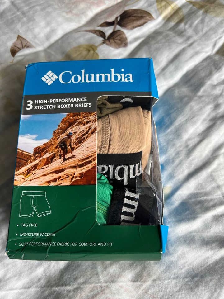 3X Columbia Herren Boxer Brief Unterwäsche 95% COTTON 5% Elasthan in Hückelhoven