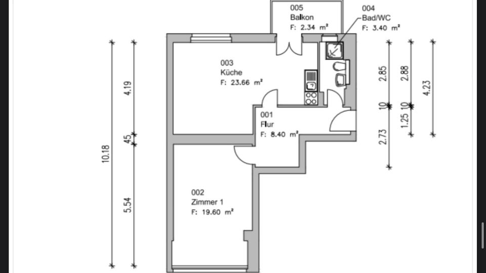 Gemütliche 2-Zimmer-Wohnung mit Balkon und Einbauküche in Berlin