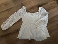 Bluse Shirt Mama Maternity L 40 weiß Spitze Carmen Nordrhein-Westfalen - Borken Vorschau