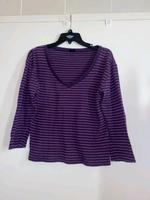 3/4 Arm Pullover in lila mit Streifenmuster von Madonna in Gr. XL Bayern - Geretsried Vorschau