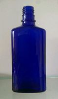 Blaue Glasflasche, Blumenvase, von Weleda, Höhe gesamt 16 cm Bayern - Traunstein Vorschau