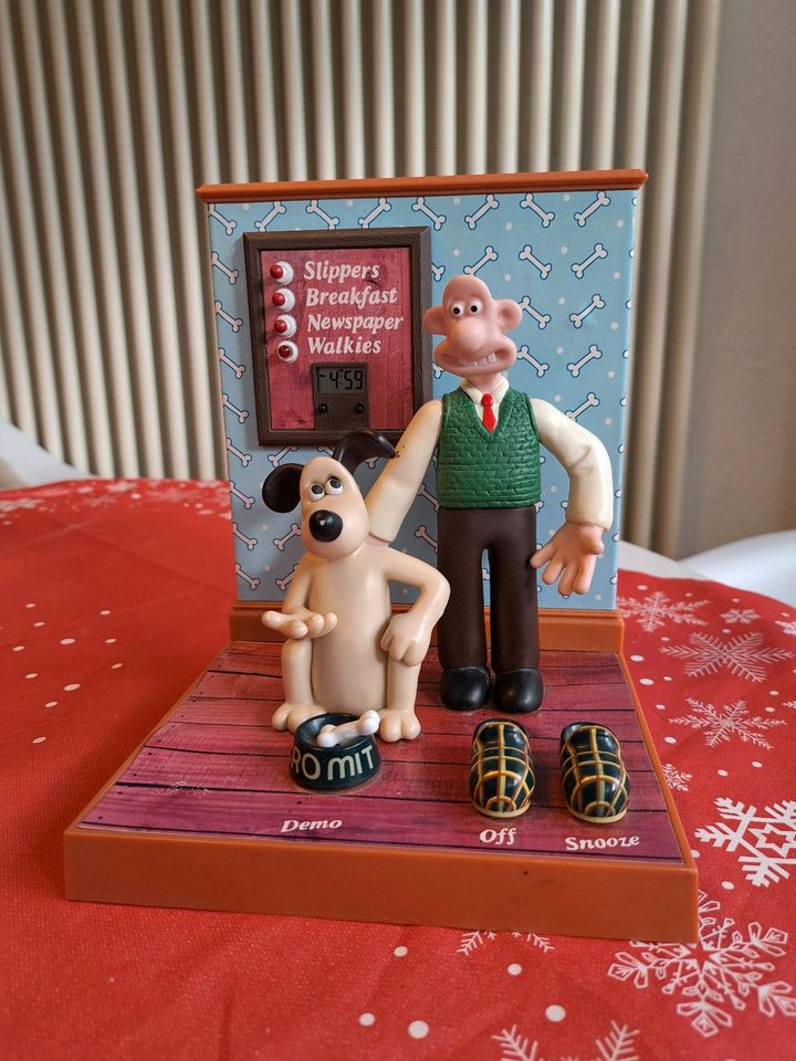 Vintage Wallace & Gromit sprechender Wecker 90er in Bad Kreuznach